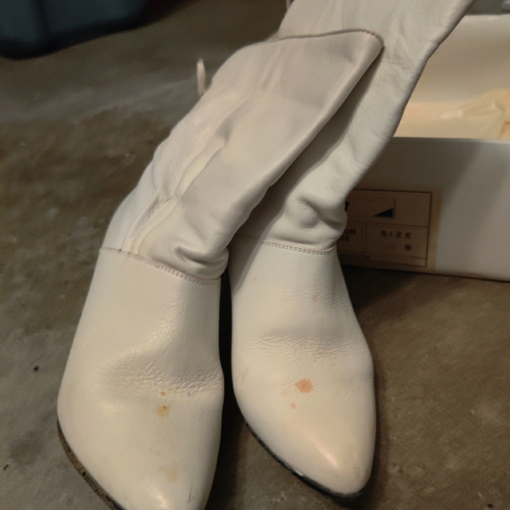 Vintage White Boots